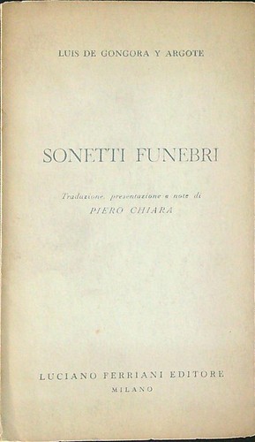 Sonetti funebri luis - sonetti, de