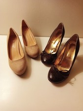 scarpe invernali donna lotto n. 2 paia n. 37 tacco cm. 7 prezzo complessivo