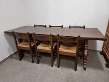 TAVOLO IN LEGNO COLOR NOCE 220X8O CIRCA NO SEDIE