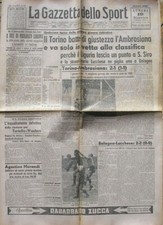 CAMPIONATO CALCIO 1938/1939 LA GAZZETTA DELLO SPORT TORINO AMBROSIANA LIGURIA