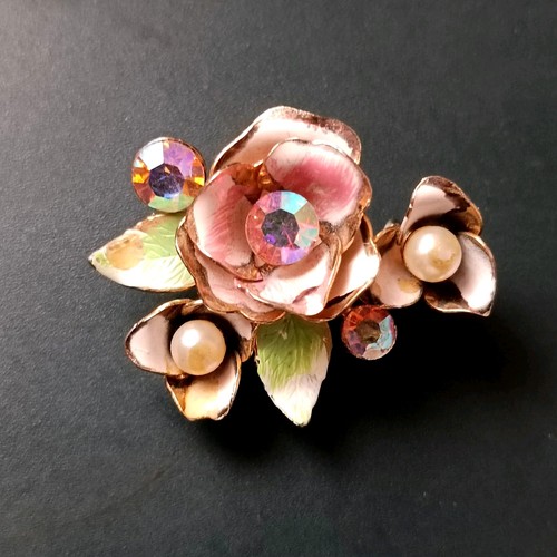 Spilla floreale vintage - , coro