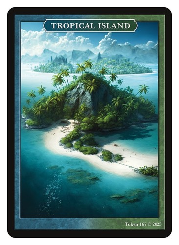 Gettone isola tropicale - gettone,