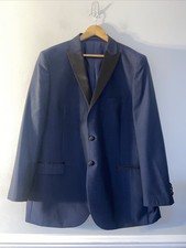Giacca blazer smoking Moss Esq blu 44” misto lana elegante formale