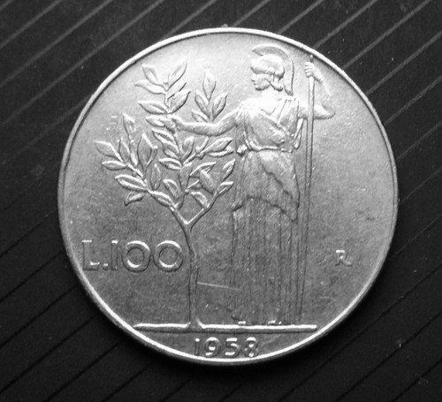 100 lire 1958 monete italiane - lire,