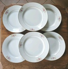 SCI Laveno 6 Piatti Piani   Piatto Decoro Floreale Ceramica Filo Oro 