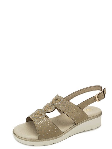 Sandali comfort donna beige