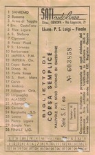 1969 BIGLIETTO SATI AUTOLINEE