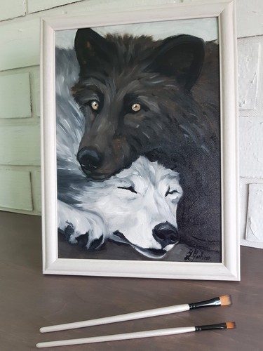 Quadro lupo animale - , arte