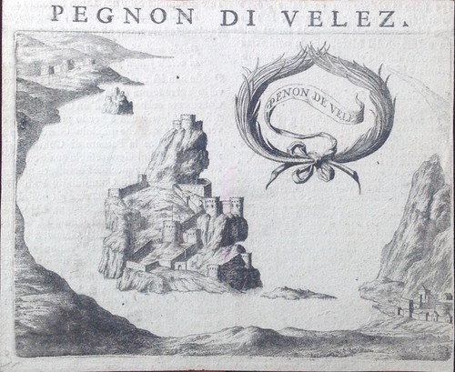 Stampa antica veduta penon - penon, de
