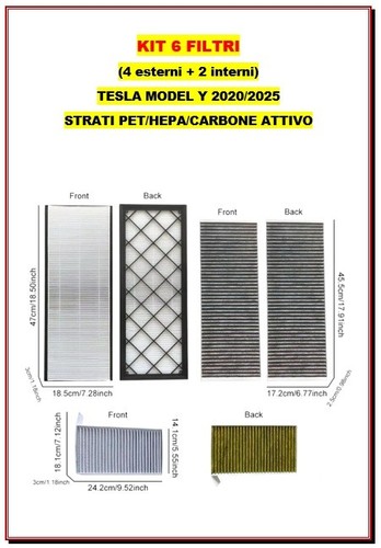 Filtri aria tesla model - model,