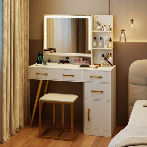 Scrivania vanity bianca con - scrivania,