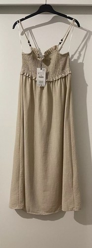 Abito midi zara light camel - abito,