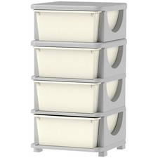Homcom cassettiera plastica - cassettiera,