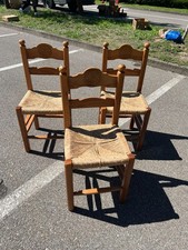 SEDIE VINTAGE RUSTICHE DA TAVERNA 3 PEZZI ANNI 70/80