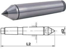 CONTROPUNTA FISSA CONO MORSE 1 CM 1 PER TORNIO MT1 LTF CON CUSPIDE METALLO DURO