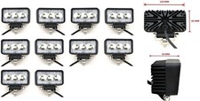 10X 12/24V 9W 3 LED Lavoro