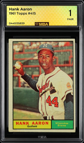 1961 topps hank - #415, mba