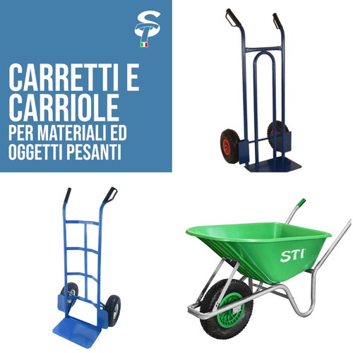 Carrelli acciaio carriole - acciaio, e