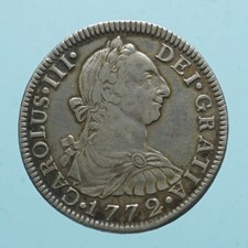MEXICO CARLO III 2 REALES 1772