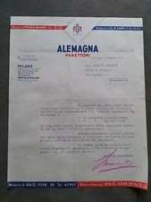 Fattura - Panettoni Alemagna - Anno 1947.