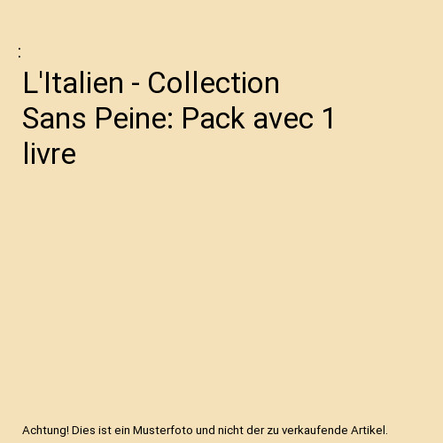 Italien collection sans - l'italien,
