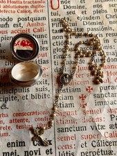 RARA RELIQUIARIO ARGENTO S. RITA: Splendido Rosario - Cascia - '900!!!