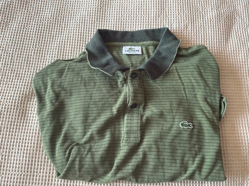 Lacoste polo verde manica - verde,