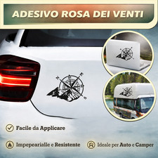 Adesivo Sticker Rosa dei Venti