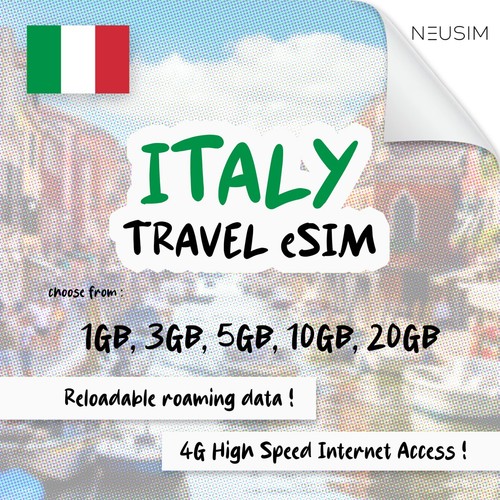 Neusim italy esim - esim, 1-3gb