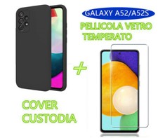 COVER CUSTODIA Nero Morbido Silicone PER  samsung galaxy A52/A52S 4G/5G