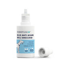 Hundepflege24 Olio Anti Acari Auricolari per Cani, Gatti - 50ml