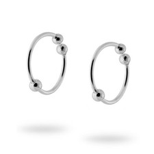 Orecchini Per Lobo Senza Buco a Cerchio in Argento 925