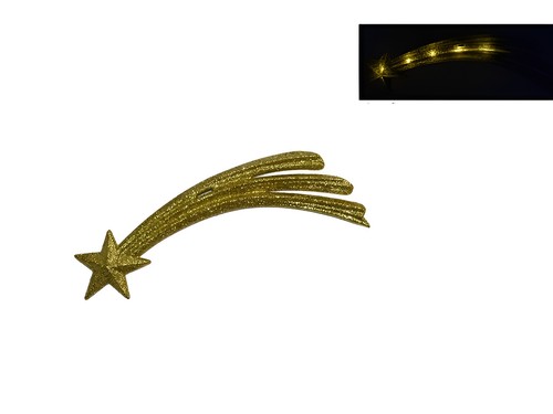 Stella cometa oro - luci, puntale