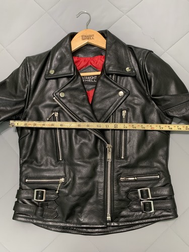 Giacca pelle nera straight - di,