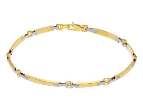 Bracciale oro giallo bianco - bracciale,