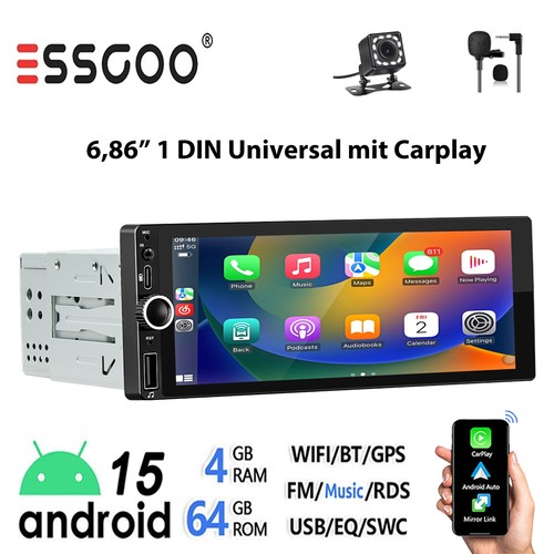 Autoradio carplay 1 din - 6.86",