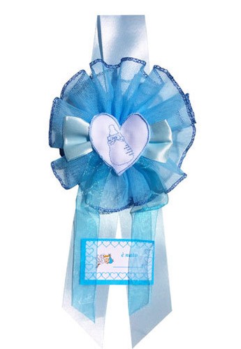 Fiocco nascita azzurro - fiocco,