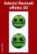 2 Adesivi 3D Resinati KAWASAKI - diametro 30mm