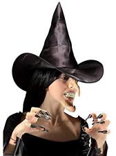 Set Strega Cappello Naso Mento Unghie Denti finti Halloween Carnevale L.4328
