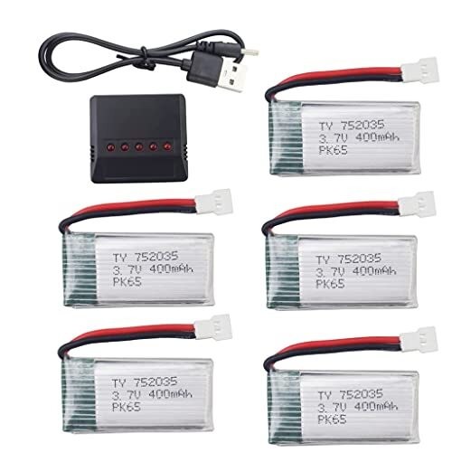 5pcs 400mah batteria - 400mah,