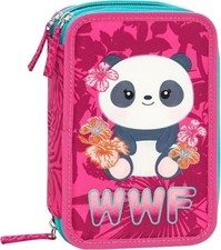 Panini WWF Astuccio Scuola 3 zip panda girl 2024/25 Portapenne Triplo scomparto