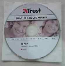 CD-ROM contente Driver Trust MD-1100 56K V92 Modem Version 2.0 n.14284 originale
