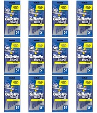 60pz Rasoio monouso Gillette Blue 2 Slalom due lame lamette barba