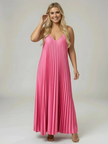 Maxi abito italiano - , rosa
