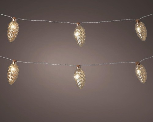 Luci natale pigne bianco - natale, 8