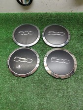 Coprimozzo Numero 4 Fiat 500 500L  Anno 2008 51884867 Nero Opaco Bordi Cromati 