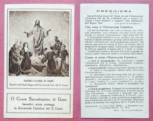 Santino holy card 1924 - holy, sacro