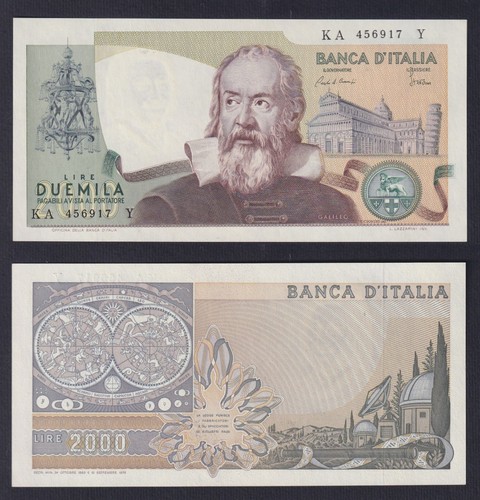 Banconota italia 2000 lire - italia,