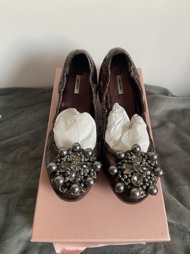 Nuove ballerine miu - ballerine, bronzo