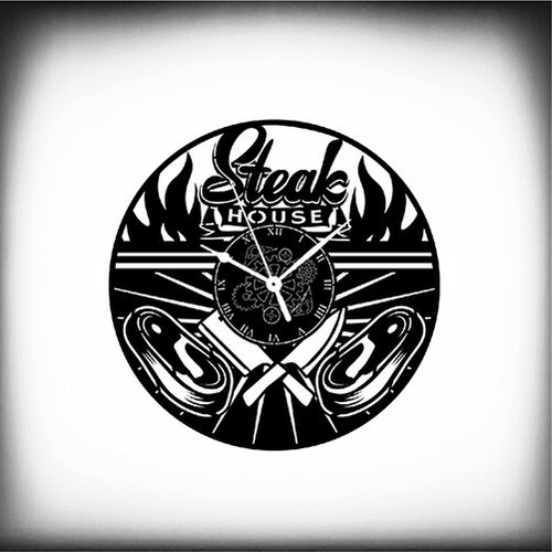 Orologio parete steak - orologio, da